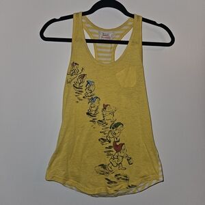 Disney Snow White Yellow and White Striped Top